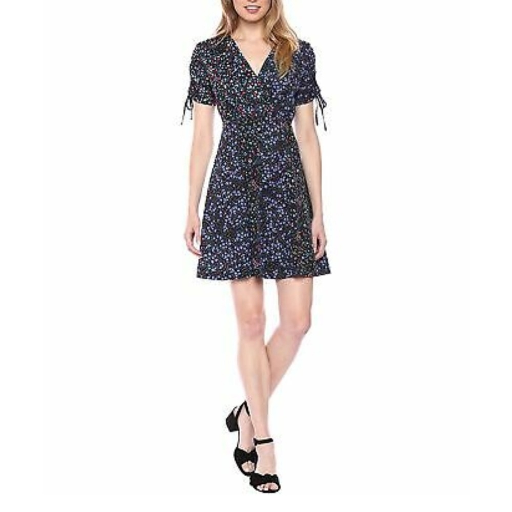 Tie-Sleeve Surplice Mini Dress NWT size 10